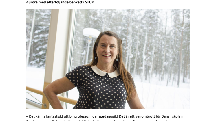 Första professorn i danspedagogik utses vid Luleå tekniska universitet