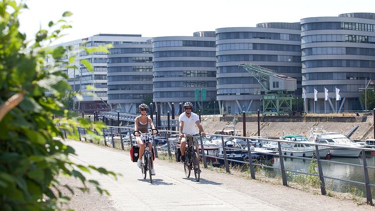 ©RuhrtalRadweg / Innenhafen in Duisburg
