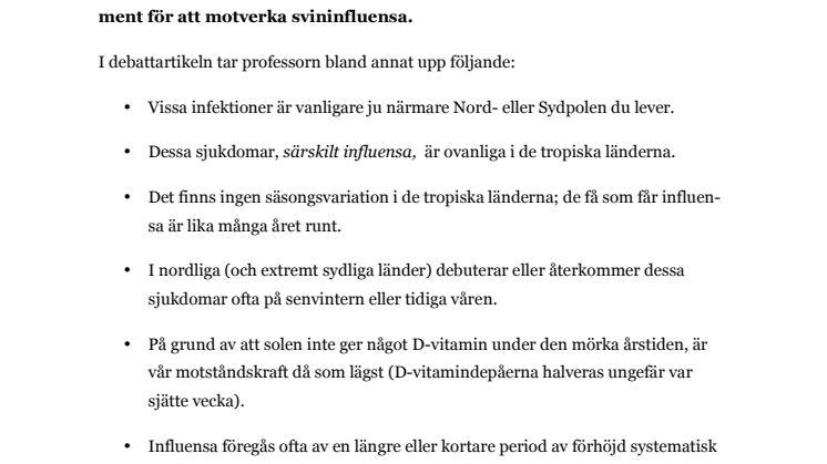 Sola mot svininfluensan