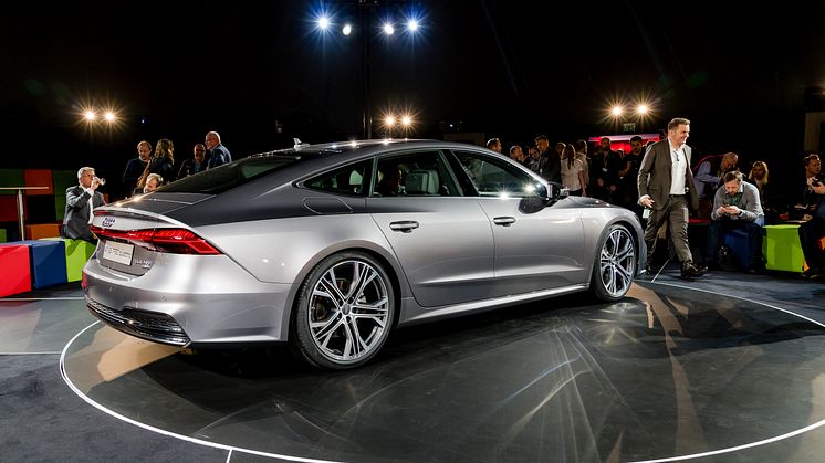 Den nye Audi A7 Sportback ved verdenpremieren i Ingolstadt 19. oktober 2017