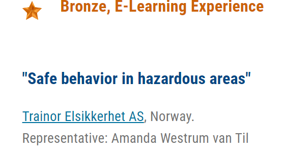 Bronze eLearning experience