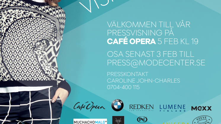 Inbjudan pressvisning Café Opera  - Stockholm Fashion Week