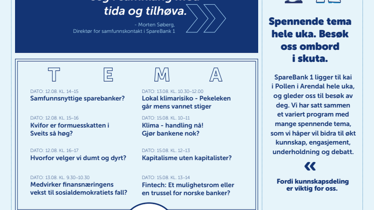 SpareBank 1 program Arendalsuka