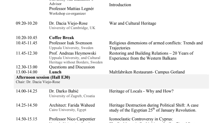 Program Workshop