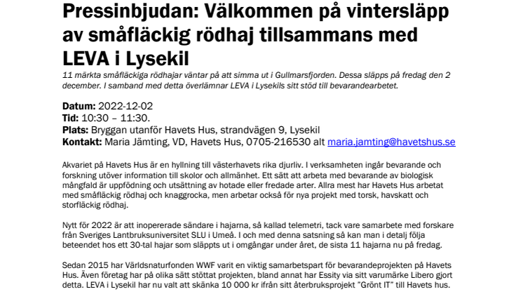 Pressinbjudan: välkommen på vintersläpp