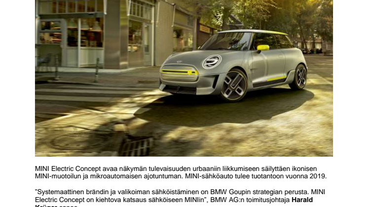 MINI esittelee sähköautokonseptin Frankfurtin automessuilla