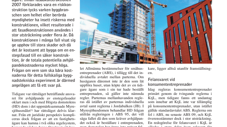 Byggherren har ansvaret - Myresjöhusdomen viktig även för husgrunder