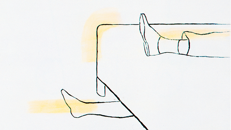 Maria Lindberg,  As above so below, 1991. Akryl och lackfärg på pannå. 122 x 110 cm. Courtesy Vinge Art Collection.