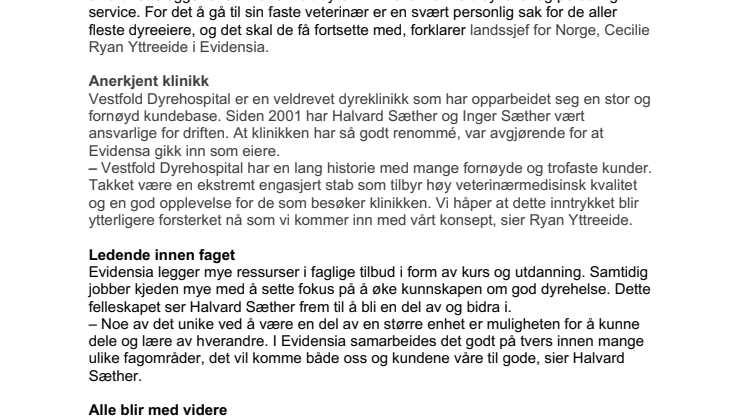 Enda bedre veterinærtilbud i Tønsberg!