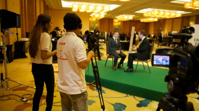 The HBM crew in action at SMF 2015 at the Marina Bay Sands
