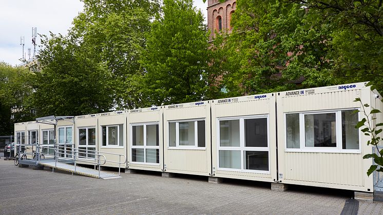 Die perfekte Alternative zum Zelt: Mobile Sanitätsstationen von Algeco bieten Ärzten und Patienten den Komfort, den sie in konventionell errichteten Gebäuden gewohnt sind. 