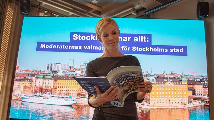 Moderaterna i Stockholms stad presenterar valmanifest