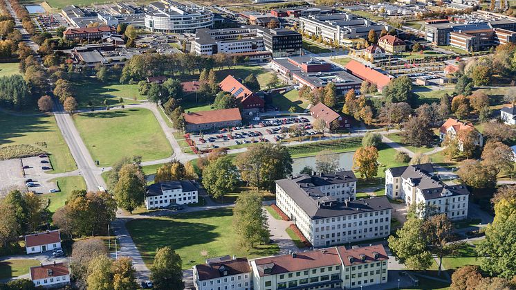 SLU:s campusområde i Ultuna, Uppsala. Foto: Mark Harris/Frozentime.se