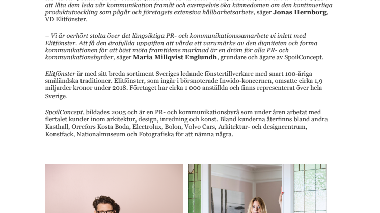 Elitfönster och SpoilConcept inleder samarbete