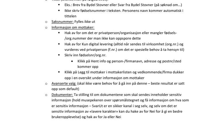 Bydel Stovner sender brev digitalt