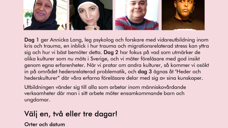 Idag inleds Humanas Migrationsdagar i Stockholm