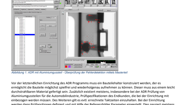 ADR (Automated Defect Recognition) mittels Durchstrahlungsprüfung