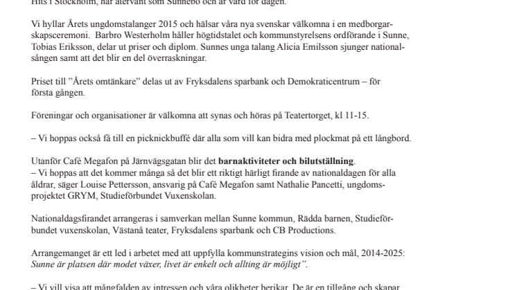6 juni-parad i Sunne för allas lika värde