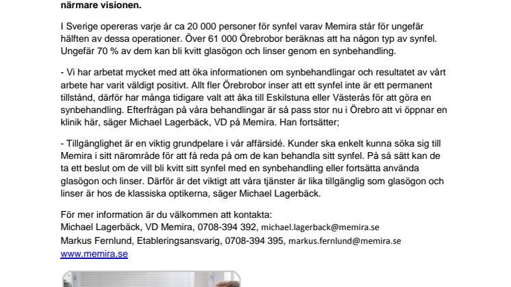 Synbehandlingar lika självklart som glasögon och linser