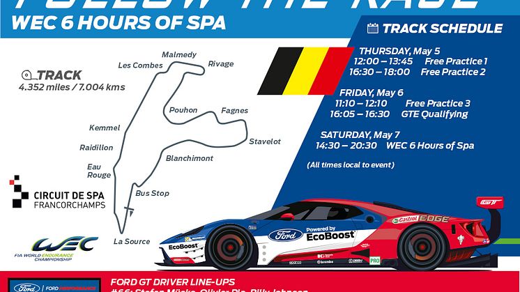 Ford GT klar for den siste store testen før Le Mans.