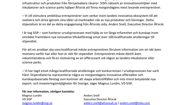 De är Sveriges 10 mest innovativa entreprenörer
