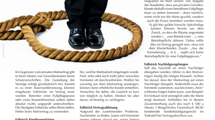 Gewerbemietvertrag: Vorsicht Mietfalle