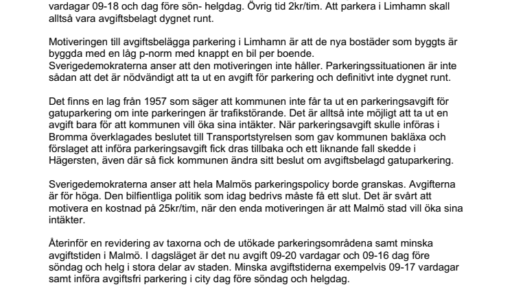 Alla bilister ska ha råd att parkera 