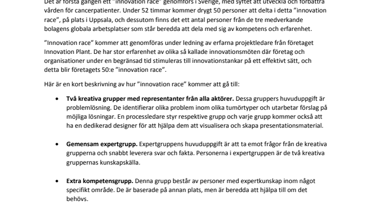 ”Innovation Race” i Uppsala skapar idéer för att förbättra cancervården i Sverige
