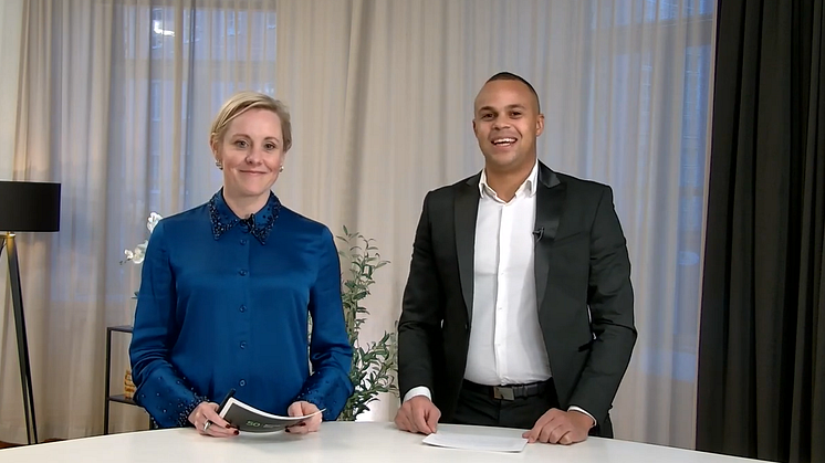 Ester Sundström och Rasmus Dahlberg från Deloitte presenterade årets Sweden Technology Fast 50.