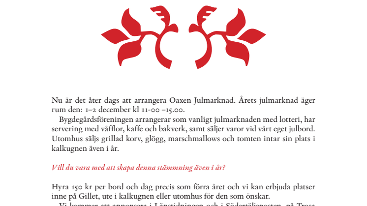 Oaxens Julmarknad 1