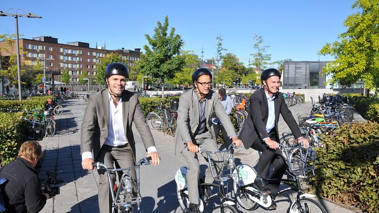 Uppsala först i landet med SJ-cykel till och från tåget