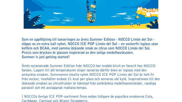Årets summer edition från NOCCO - nu som läskande isglass
