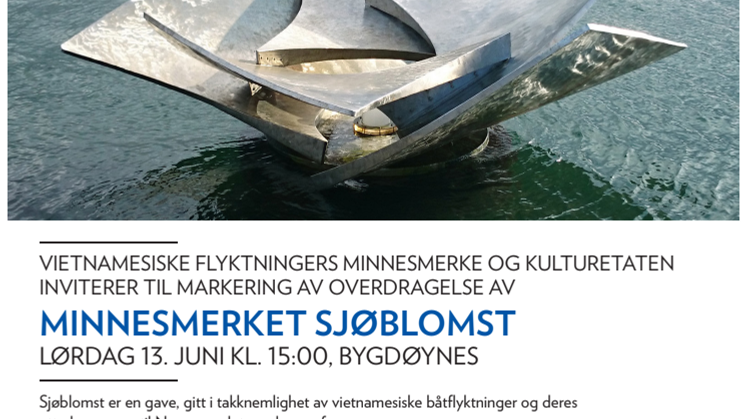 Markering Sjøblomst / Båtflyktninger sier takk til Norge