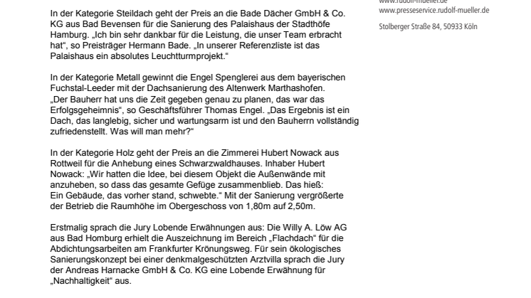 Sanierungspreis 18 verliehen