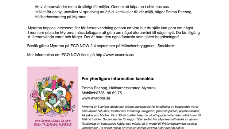 Älska återanvändning med Myrorna