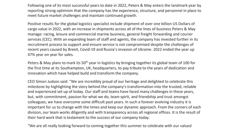 Peters & May_50th Anniversary_06 Feb 2023.pdf