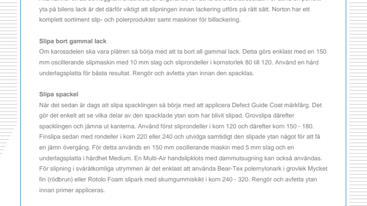 Så slipar du bäst din bilkaross innan lackering