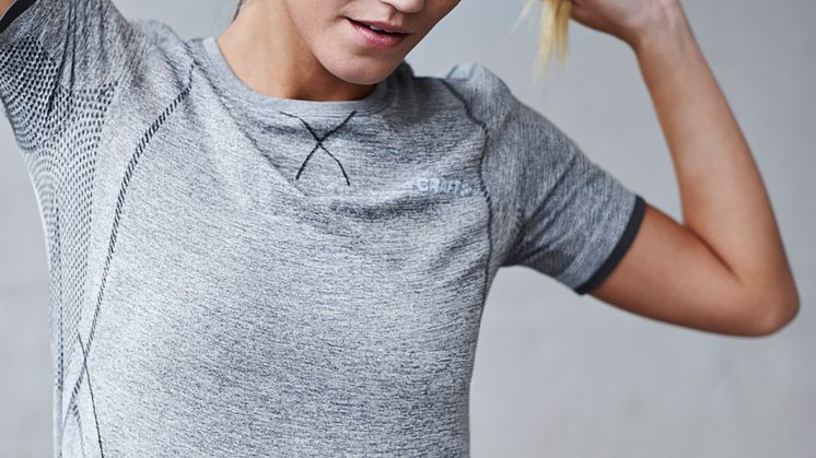 Active Comfort round neck short sleeve - Color: grey melange - Image