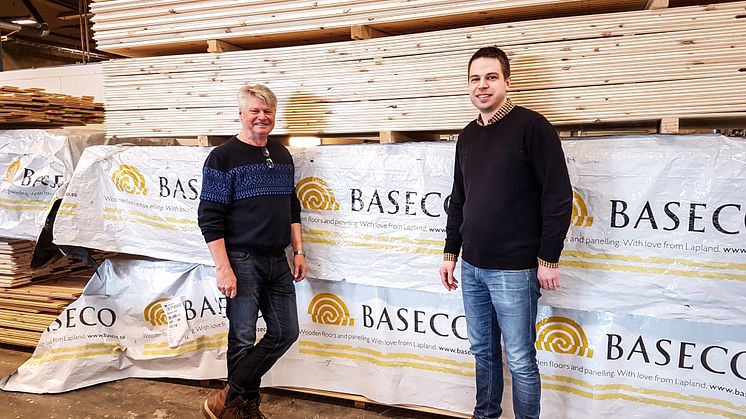 Krister Abrahamsson, vd på Baseco och Simon Burman, projektledare på Energikontor Norr