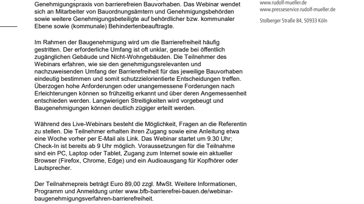 Barrierefreiheit im Baugenehmigungsverfahren