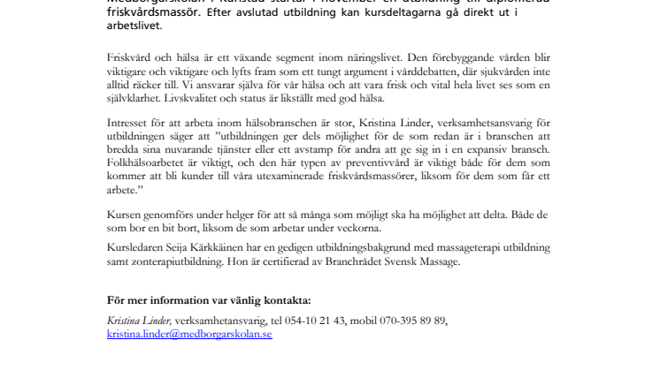 Ny utbildning i Karlstad