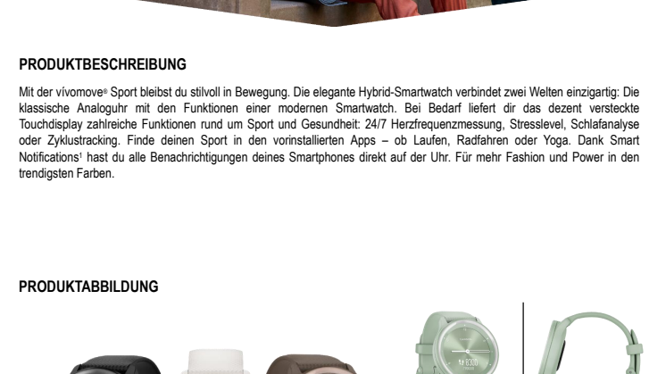 Datenblatt Garmin VIVOMOVE SPORT