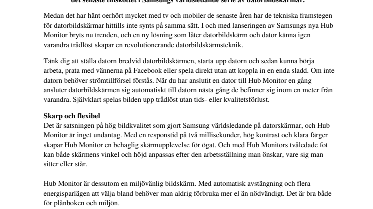 Trådlös datorbildskärm blir kompis med datorn direkt