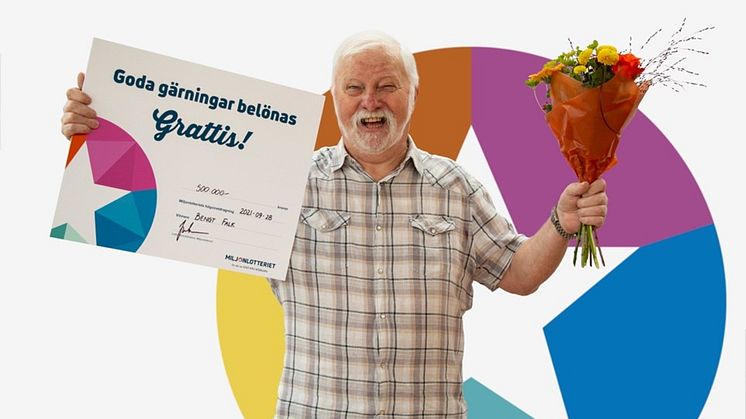 Bengt från Gnarp vann 500 000 kronor på en av Miljonlotteriets skraplotter.