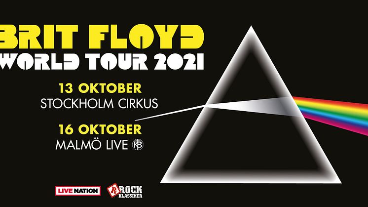 BRIT FLOYD TILL SVERIGE MED WORLD TOUR 2021 – GÖR TVÅ KONSERTER I HÖST!