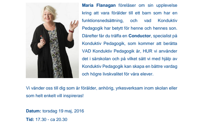 Välja särskola i Malmö? Inspirerande föreläsning om Konduktiv Pedagogik