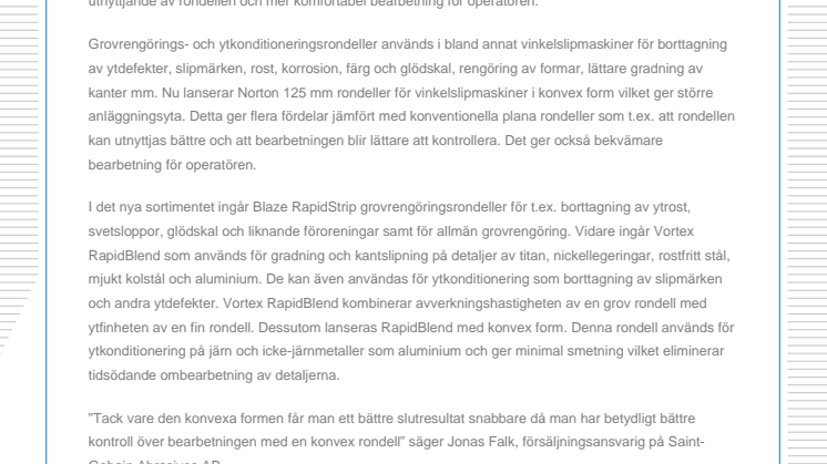 Konvexa grovrengörings- och ytkonditioneringsrondeller