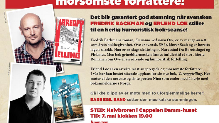 ÅPEN DØR: Møt to av Skandinavias morsomste forfattere!