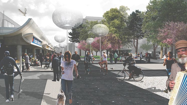 Örtagårdstorget, visionsbild, Tobias Starck