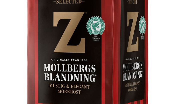 Kaffe från Rainforest Alliance certifierade odlingar ingår i samtliga Zoégas produkter från 2017